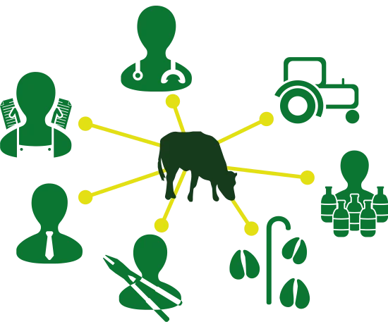 cow data shared to multiple user types illustration